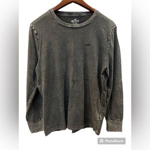 Hollister Grey Long Sleeve Cotton Shirt Men’s(Small)